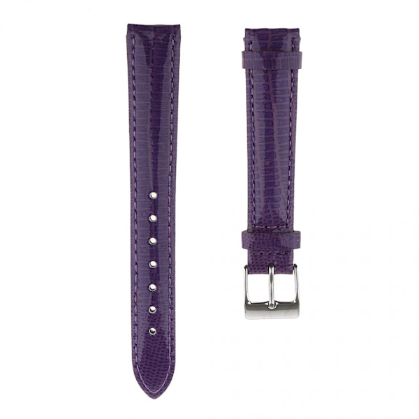 Läderklockarmband 12mm-20mm för män och kvinnor 20mm lila