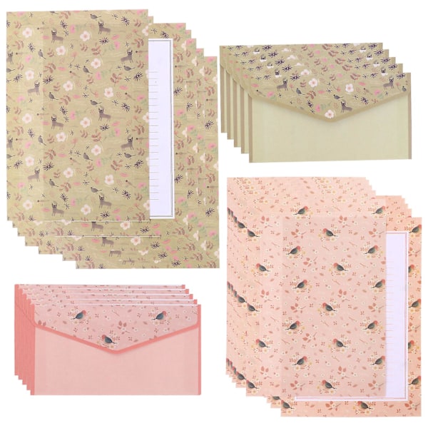 90 kpl kauniita kirjepaperia kirjekuorilla A5 kirjepaperi kirjekuorisetti sekoitettu väri Assorted Color