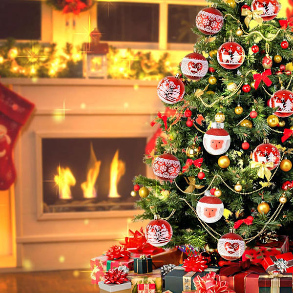 16 st Julgranskulor 6cm Set Julgranskulor i Plast