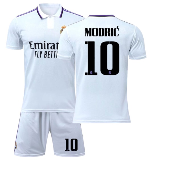 22-23 Real Madrid kotipaita No. 9 Benzema No. 10 Modric No. 20 Vinicius jalkapallopaita setti 23 Real Madrid home number 10 16