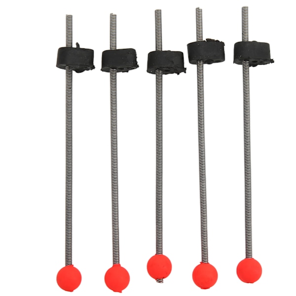 5PCS Mini Vinter Isfiske Spö Topp Bärbar Utomhus Fiske Spö Röd Boll Fjäder TipsS