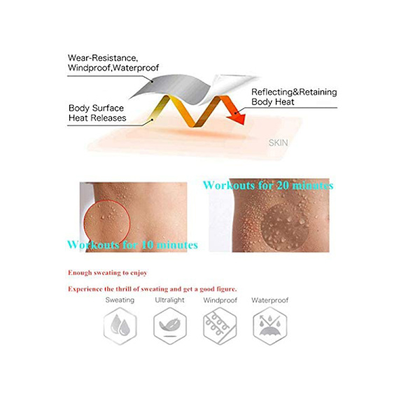 Bastu fitnesskläder - tjock svart pvc15 silke - XXL