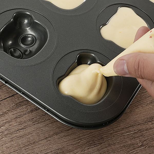 Bjørnebageform Non-stick Kulstofstål DIY e Slikkage M A 6 Hole