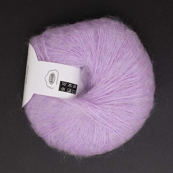 Mjuk Angora Lång Ullgarn Varm med en Virkning Populär för DIY Vävning (Lila) Violet
