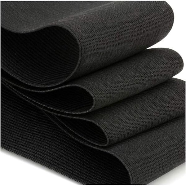 Platt elastiskt band svart sömnad hantverk Diy stretch 40mm 5 meter
