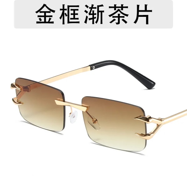 2024 New Rimless Sunglasses Square Exquisite Fashion Sunglasses For Women Men