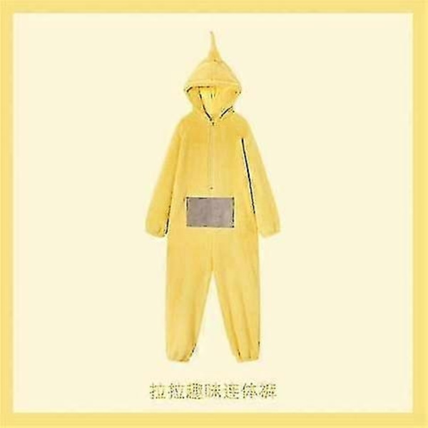 Uusi Teletubbies-asu Aikuinen Lala Tinky Winky Onesies Cosplay Joulu Pyjamat Halloween Eläinpuku Haalarit-Xin LaLa Teletubbies LaLa Teletubbies Adult L
