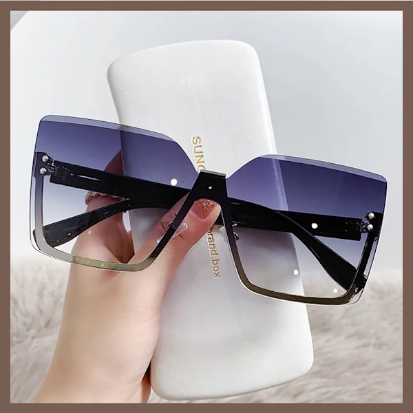 2024 Uusi saapuminen neliömäinen kehyksetön muotisuunnittelija naiset naiset aurinkolasit C3 FASHION SUNGLASSES