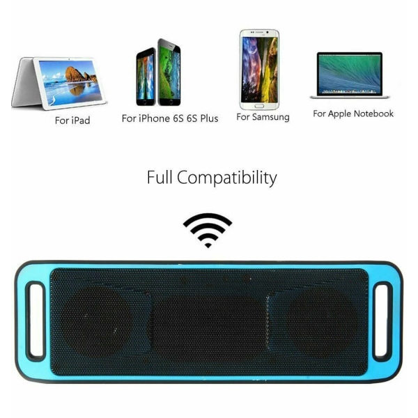 TRÅDLÖS BLUETOOTH-HÖGTALARE BÄRBAR HÖG BAS INOMHUS UTOMHUS STEREO HÖGTALARE röd