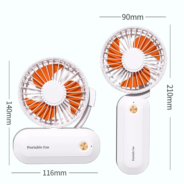 Het säljande nackbärbara fläkten nackhängande elektriska USB-uppladdningsbara kylminifläkten för utomhusbruk Orange US