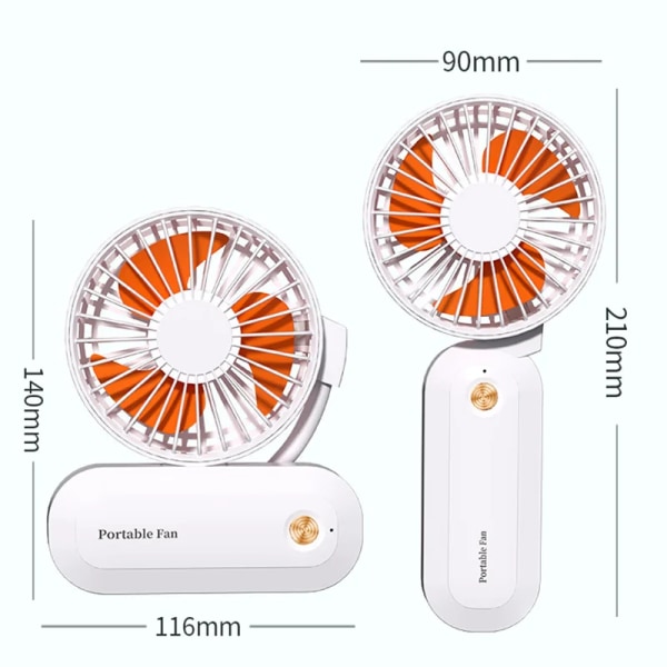 Het säljande nackfläkten bärbar nackhängande elektrisk USB uppladdningsbar kylfläkt för utomhusbruk Orange EU