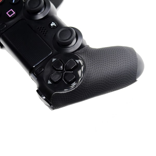 Extremerate Svart Anti Slip Fukt Absorberande Controller Grepp för Ps4 Controllers, Professionellt Texturerat Mjukt Gummigrepp