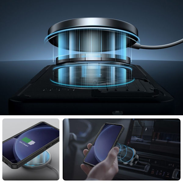 Tech-Protect Galaxy S25 Cover MagSafe+ Kevlar Sort 100