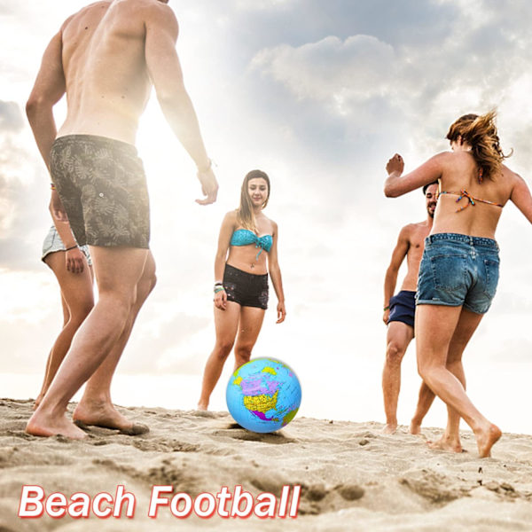 2 uppblåsbara strandbollar, strandbollar, sommarvattenbollar för barn,