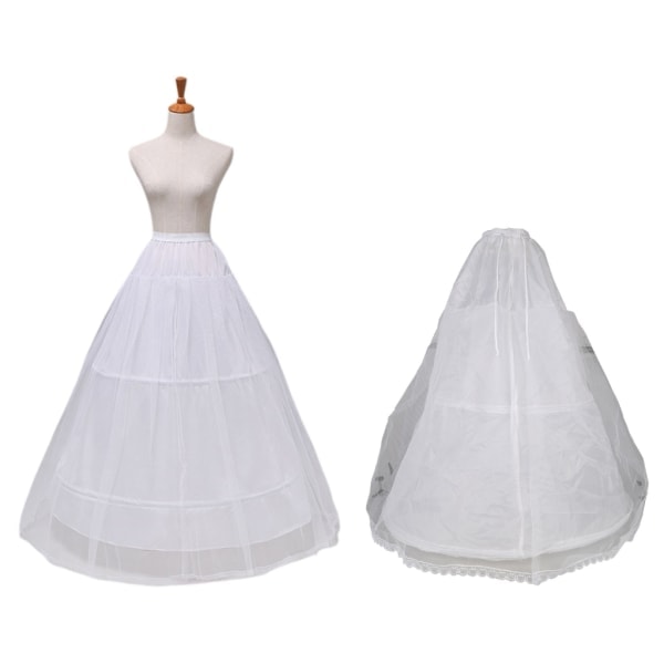 2 Hoops 1-Layer Yarn Skirt Bridal Wedding Dress Support Petticoat Ladies Co