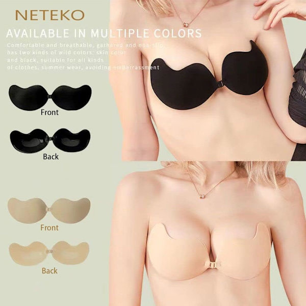 Pairs Sticky Bra Push Up itseliimautuva rintaliivit näkymätön olkaimeton Bcup