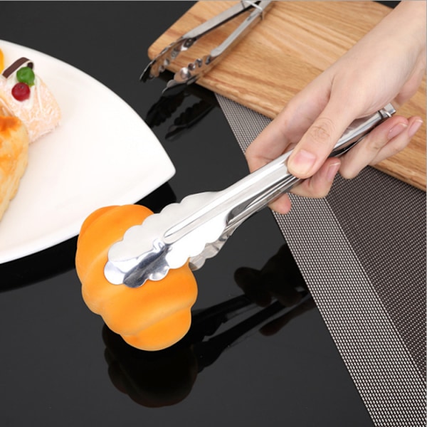 Grilltång i rostfritt stål - Kraftiga grillverktyg i metall för kök, grillverktyg för att greppa och steka kött