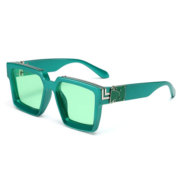 HW 86229 Luksuriøse Designer Solbriller i Punk Rock Stil, Tilpassede Overdimensjonerte Tykke Store Rammer, Millionær Solbriller for Menn C26 86229 Sunglasses