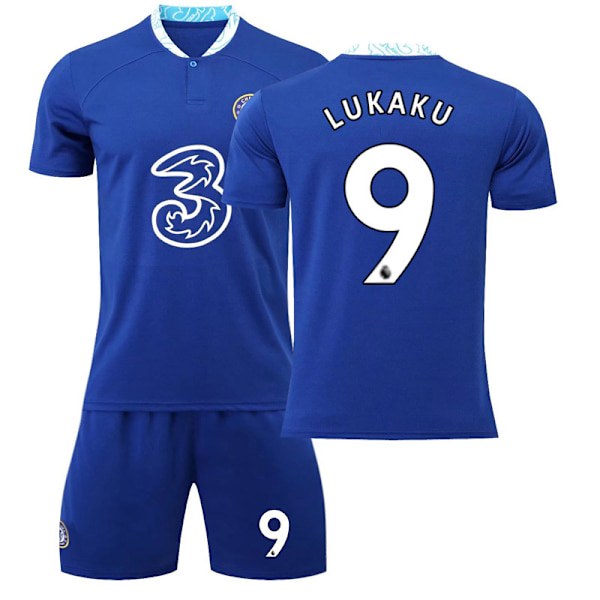 22-23 Chelsea hjemmebane nr. 10 Pulisic trøje 9 Lukaku 19 Mount Werner fodbolduniform 2223 Chelsea home number 9 #26
