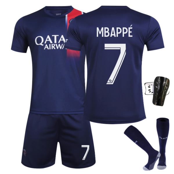 23-24 Paris hemmamatchtröja nr 30 7 Mbappe 10 Neymar fotbollströja vuxen barn kostym 2324 Paris main size 4 socks 30#XS (155-160cm)