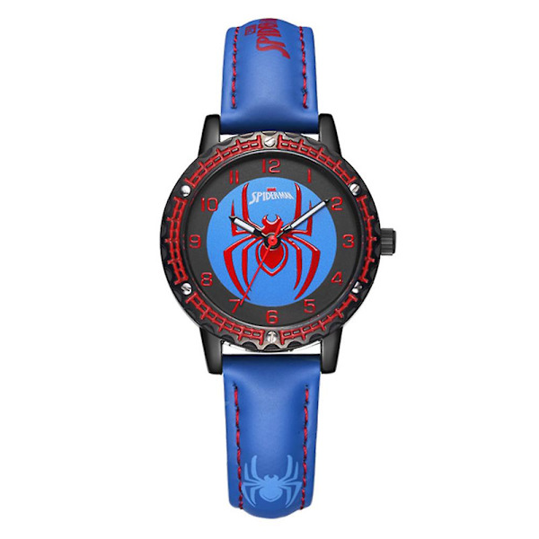 Spiderman Cool Luminous Rannekello Lapsille Vedenkestävä Analogikello Pojat Tytöt Unisex Lapset Uusivuosilahja Blue