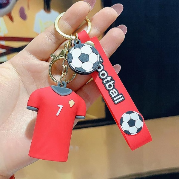 2022 World Cup star shirt key ring soccer key ring pendant - Portugal No.7 Ronaldo (5 pieces)