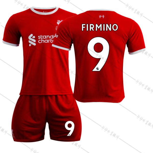 2023-24 ny säsong Liverpool hemma röd nr 11 Salah 9 Firmino 27 Nunez fotbollströja 2324 Liverpool Home No. 9 #XS