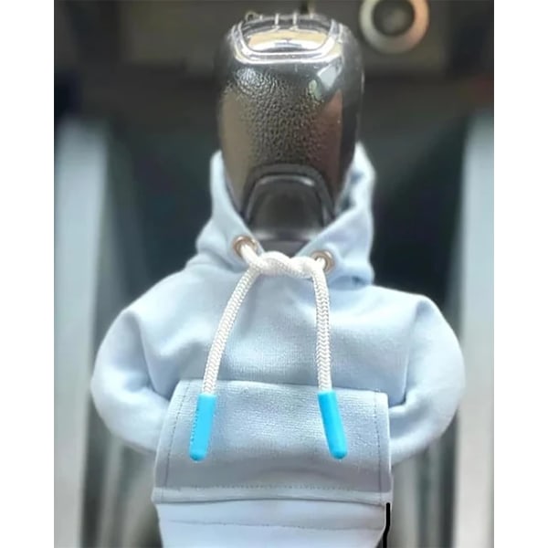 Hoodie Gear Shift Cover Fashion Gearshift Hoodie Bil Gear Shift Knob Cover white