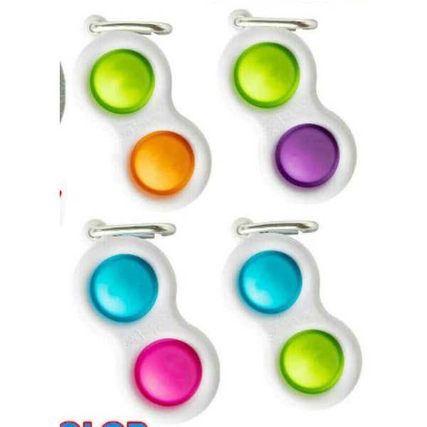 Baby Simple Dimple Sansestimulerende Fidget Leke Silikon Vendbart Brett 4pcs