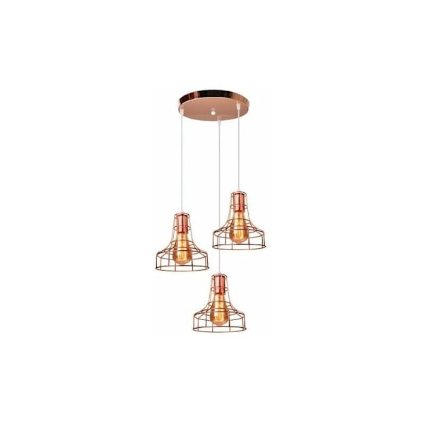 Cham Pendellamper Metallbur Lampekupel Taklampe med Justerbar Kabel Dekorasjon for Restaurant Soverom Stue Kjøkken