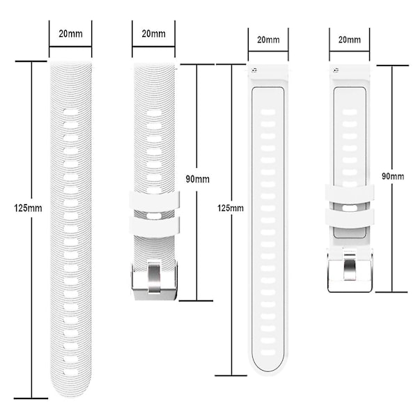 Garmin Vivoactive 3 -silikoniranneke kellolle Garminille white