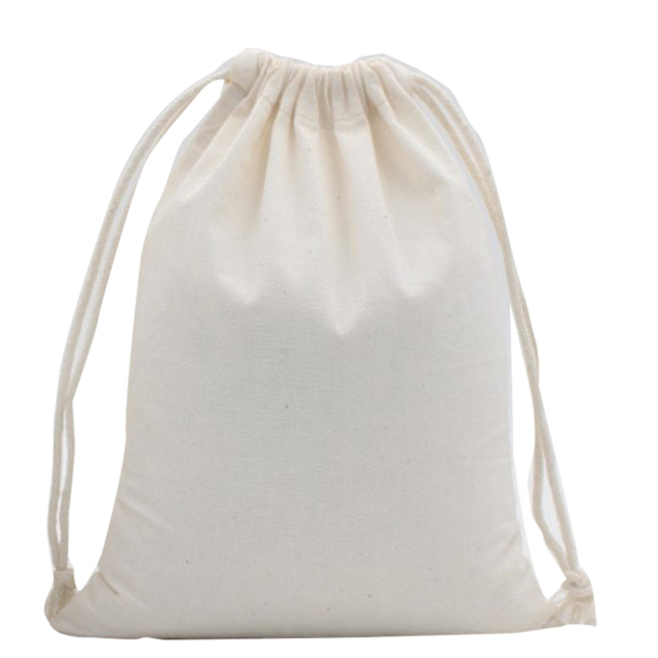 2 bomullspåsar Förvaringspåsar Snörpåsar Matförpackningspåsar 10x14.5cm