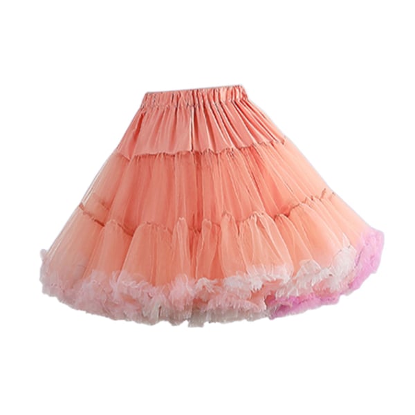 Kvinders Lagdelt Petticoat i Tulle Chiffon Krinoline til Kjole Colorful 45cm