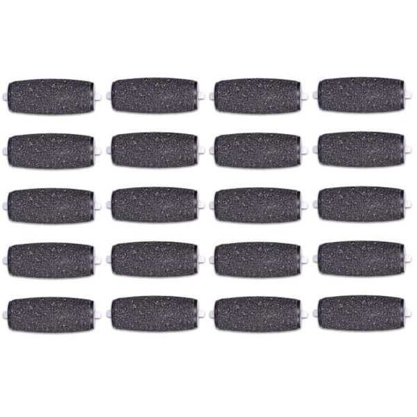 20 ekstra grove erstatningsruller for Scholl Velvet Smooth Express Pedi elektrisk rasp erstatningsruller