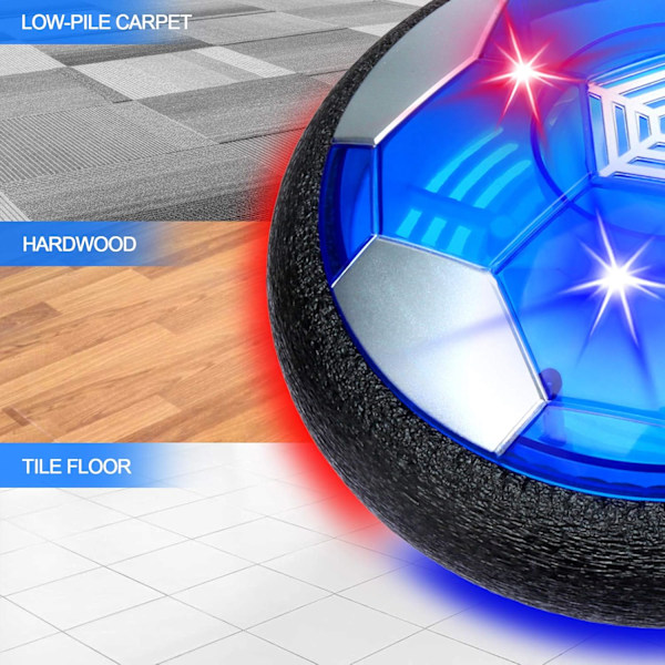 Air Power Fotboll, Barnleksak Ballon med LED-Ljus Hover Fotbollsboll