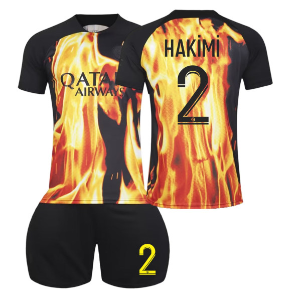 22-23 Paris special edition joint football uniform 7 Mbappe 10 Neymar 30 Messi barn- och vuxentröja number 2 XXXL