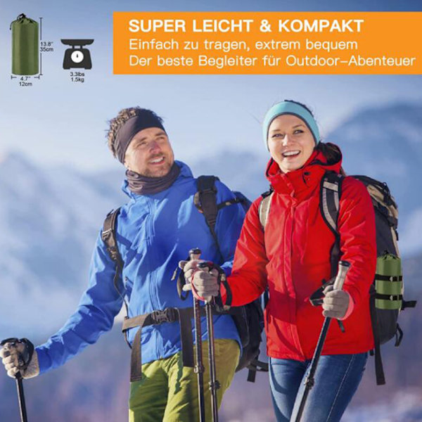 Dobbel sovematte Camping sovematte for 2 personer Ultralett utendørs sovematte med fotpumpe, ekstra tykk oppblåsbar slitesterk(FQ)