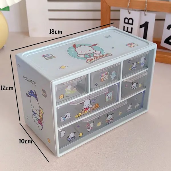 Sanrio Kuromi Kawaii Anime Tarrat Asusteet DIY Säilytyslaatikko Pochacco