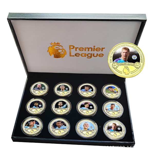 Premier League Football Stars and Clubs Commemorative Coins, Collectibles, Gifts for Football Fans Mbappe, Messi, Harland 3pcs 3pcs 3 pcs Arsenal