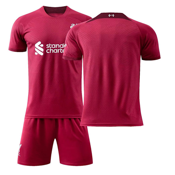 Liverpool hemmatröja nr 11 Salah nr 10 Mane fotbollströja nr 4 Van Dijk säsongen 22-23 No number, no socks Children's 24 code