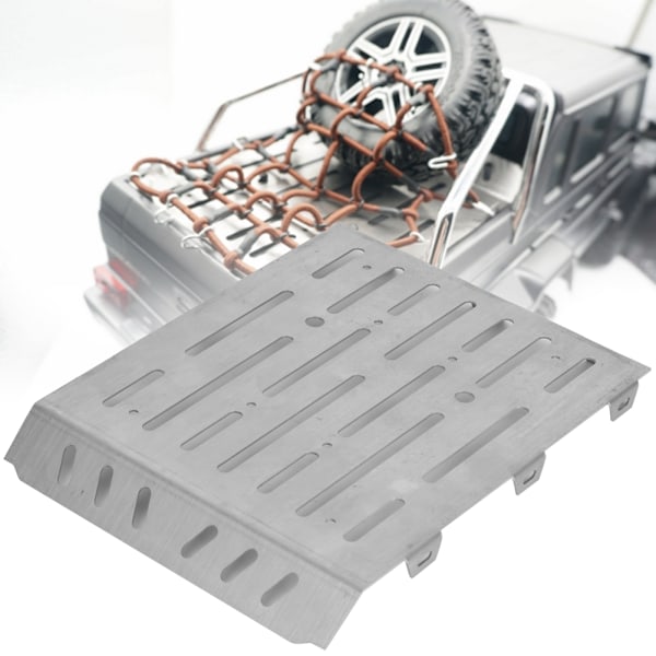 Ruostumattomasta teräksestä valmistettu takaluukun levy Traxxas TRX6 G63 AMG 6x6 -auton päivitysosiin 0.1
