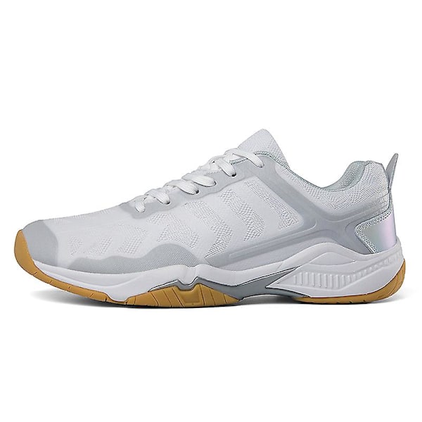 Lett Sneakers for Menn og Kvinner - Mote-sko for Innendørsbane - Egnet for Badminton 3Dw66 White EU 45