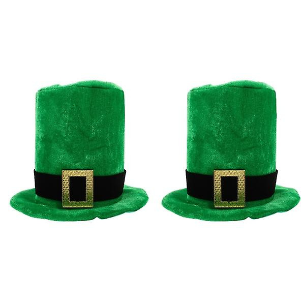 3 stk. Patricks Day Hatte Grønne Hatte Party Scene Performance Hatte Fløjlshatte 2 stk 31X24CM 2 stk 2 pcs 31X24CM