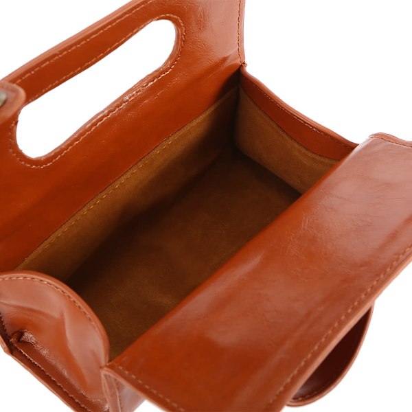 PU leather toiletry bag for men's shaving brush/scissors, brown