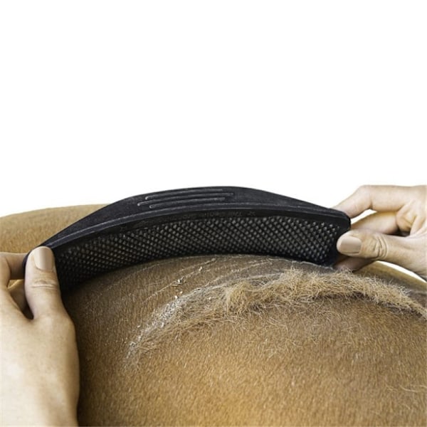 Hestepleje børste hårfjerning massagebørste, seks i en hundebørste hestemassage hårfjerning skønhed multifunktionel (sort