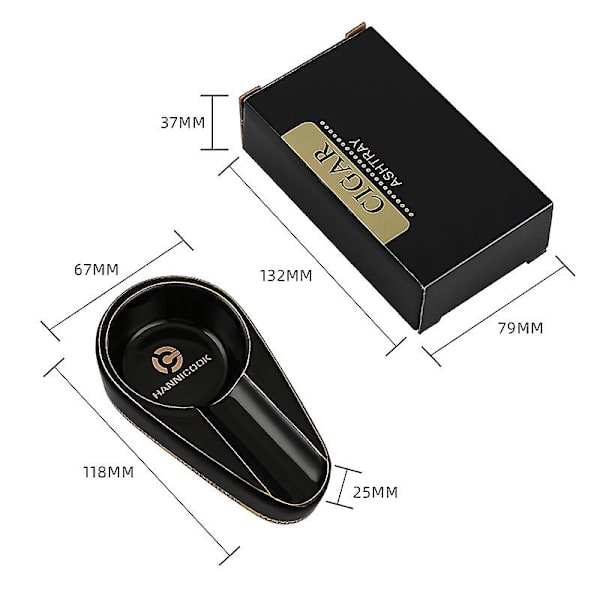 Cigarraskfat, handgjord keramisk cigarraskfat, utomhus cigarraccessoarer (gul)