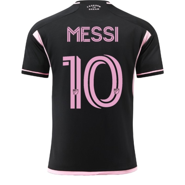 Miami Jersey nr. 10 Messi Major League Soccer Jersey Hjemme Borte Svart Rosa Dress med Sokker 23-24 Size 10 single top 20 yards