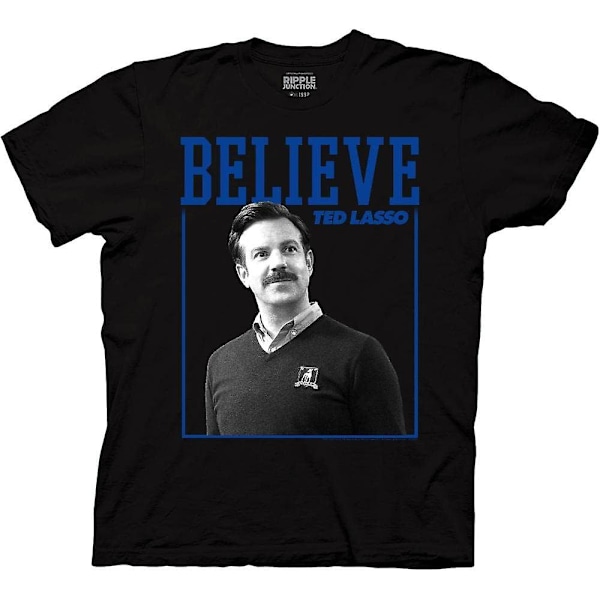 Ted Lasso Square Believe Frame TV-sarjan aikuisten T-paita - Aikuisten, 3xl Musta Black 3XL