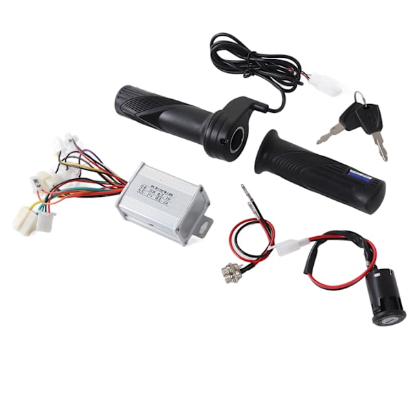 24V 250W Elektrisk Cykel Børstet Controller Gas Twist Grip Kit med Opladningsport Elektrisk Dørlås