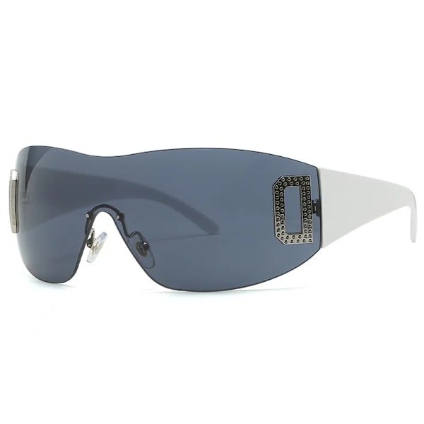 2024 Luksus Sport Punk Solbriller til Kvinder 2000'ernes Shades Eyewear Goggle Rim C7 One Piece Lens Y2k Sunglasses
